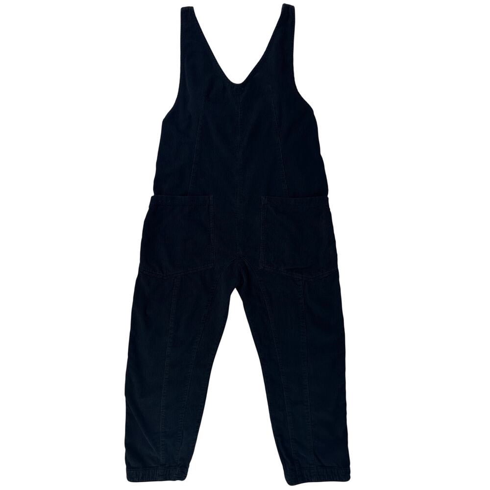 We The Free Free People Mineral Black High Roller Corduroy Jumpsuit Women's Sz S
